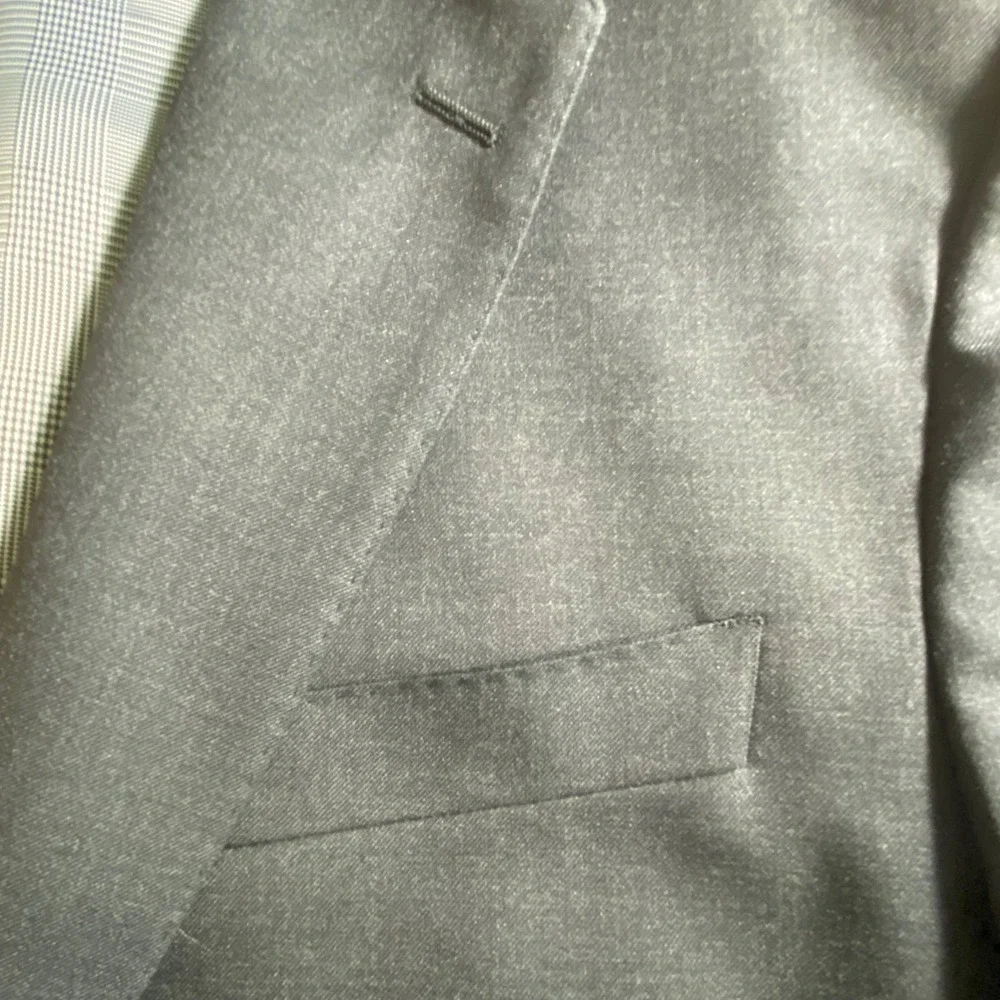 Chris Cobb Vitale Barberis Canonico Super 150s Wool Blazer Charcoal Grey Men 42R